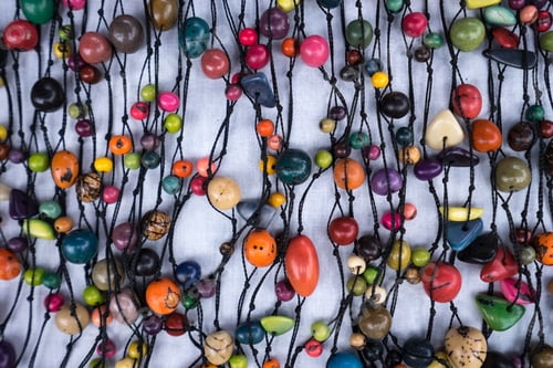 Preview: Colorful Beads In The Otavalo Market Ecuador