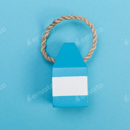 Preview: Summer Ornament On A Blue Paper Background