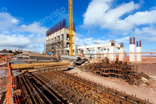 Preview: Large Construction, Bridges, Buildings, Industry Execution Of The Foundation And Concreting.