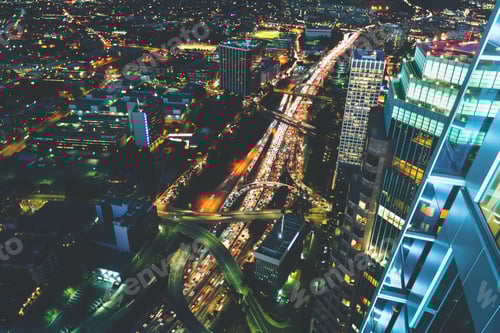 Preview: Aerial View Of The Massive Highway Infrastructure In Downtown Los Angeles, Ca
