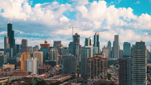 Preview: Chicago Skyscrapers Skyline On A Bright Afternoon