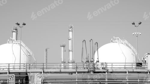 Preview: An Lpg Plant With Tanks And Stacks