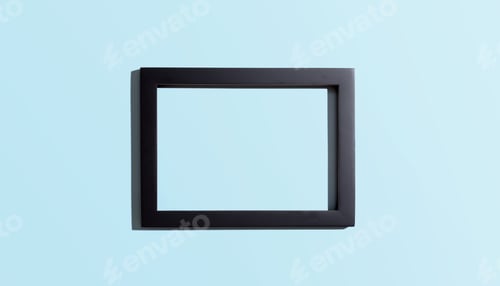 Blank Photo Frame - Overhead View Flat Lay