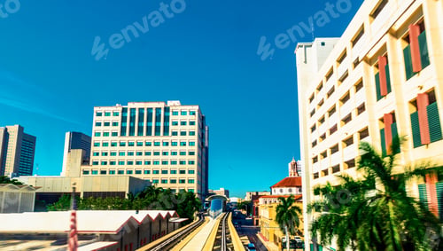 Preview: Miami Metro Mover Automated Train Pov Through The Windshield