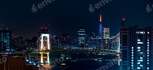 Preview: Rainbow Bridge In Odaiba, Tokyo Bay, Japan