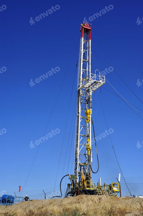 Preview: An Oil Well Servicing Rig Sets Up In Kern County California