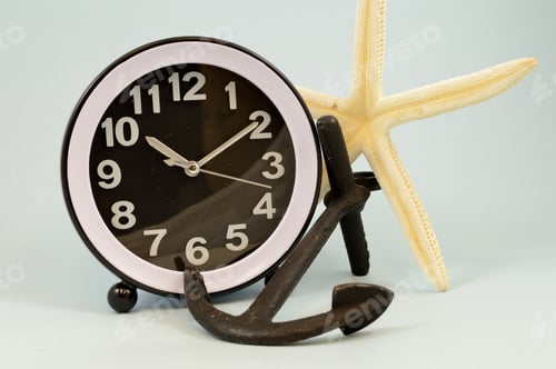 Preview: A Still-Life Of Items To Illustrate Planning A Vacation To A Tropical Place.