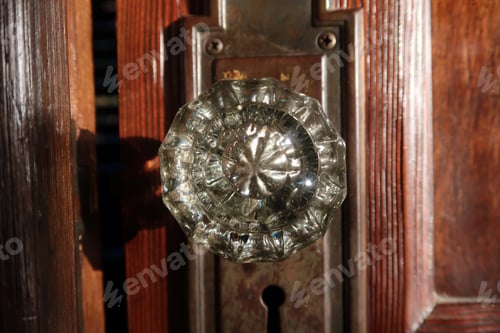 Preview: Beautiful Old Glass Doorknob. Natural Light.