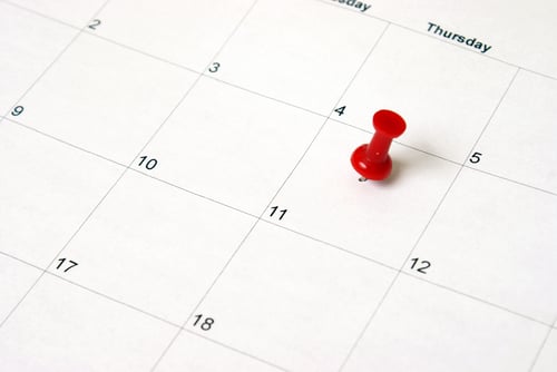 Preview: A Pushpin Is Set To The Date For A Reminder.