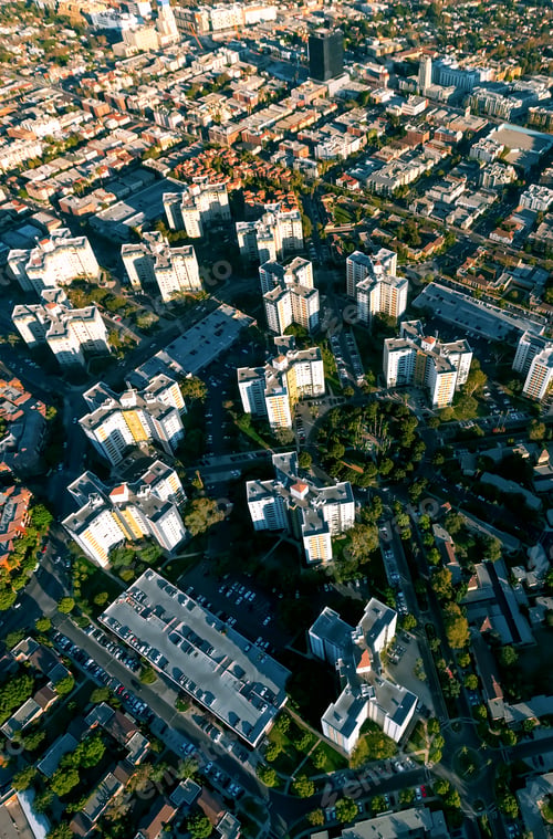 Preview: Aerial View Of Buildings On Near Westwood, Los Angeles, Ca