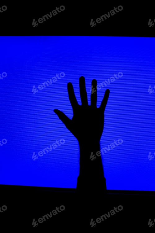 Preview: A Black Arm Stretching Up With The Fingers Spread Apart.