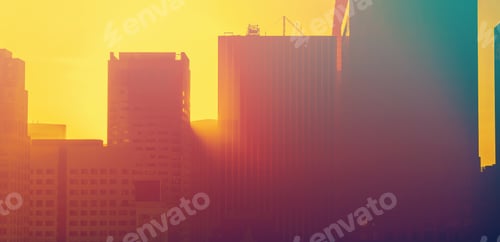 Preview: Downtown San Francisco Buildings In Sunset Time