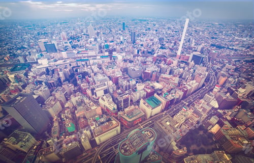 Preview: Aerial View Of A Bustling Tokyo