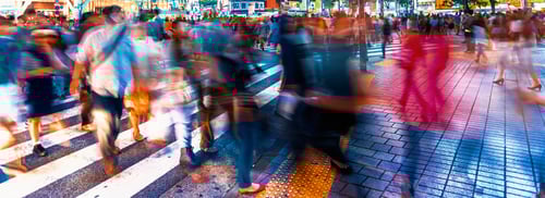 Preview: People And Traffic Cross The Famous Scramble Intersection In Shibuya, Tokyo, Japan, One Of The