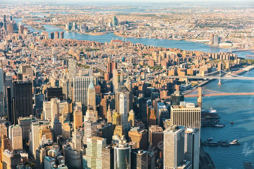 Preview: Aerial View Of Lower Manhattan New York City