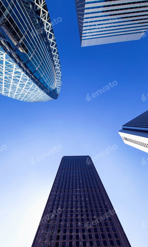 Preview: Skyscrapers Of Shinjuku, Tokyo, Japan Looking Up