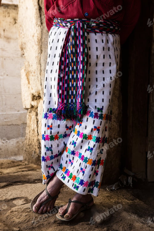 Preview: Traditional Mayan Mens Pants In Lake Atitlan Area In Guatemala