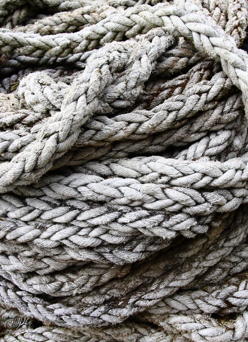 Preview: A Large Coil Of Old Frayed Rope