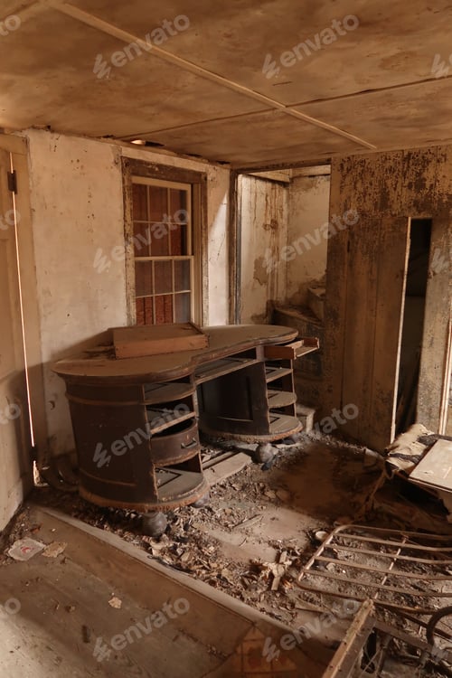 Preview: Interior Of An Old Abandoned House. Natural Light.