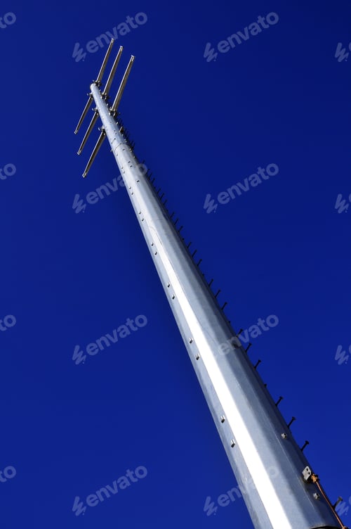 Preview: New Steel High Voltage Electric Transmission Tower Prior To Cable Installation