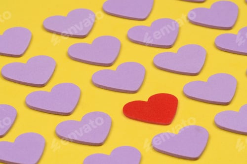Preview: Mosaic Background With Heart Shapes To Remember Valentine'S Day
