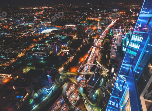 Preview: Aerial View Of The Massive Highway Infrastructure In Downtown Los Angeles, Ca