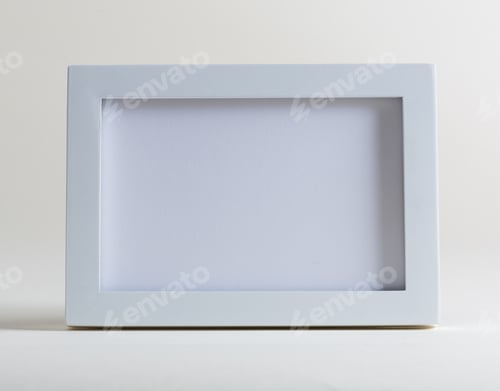 Preview: Blank White Picture Frame On A White Background