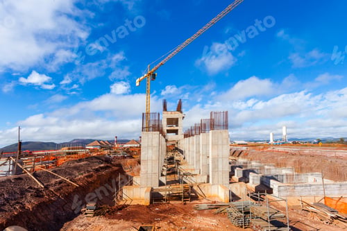 Preview: Large Construction, Bridges, Buildings, Industry Execution Of The Foundation And Concreting.