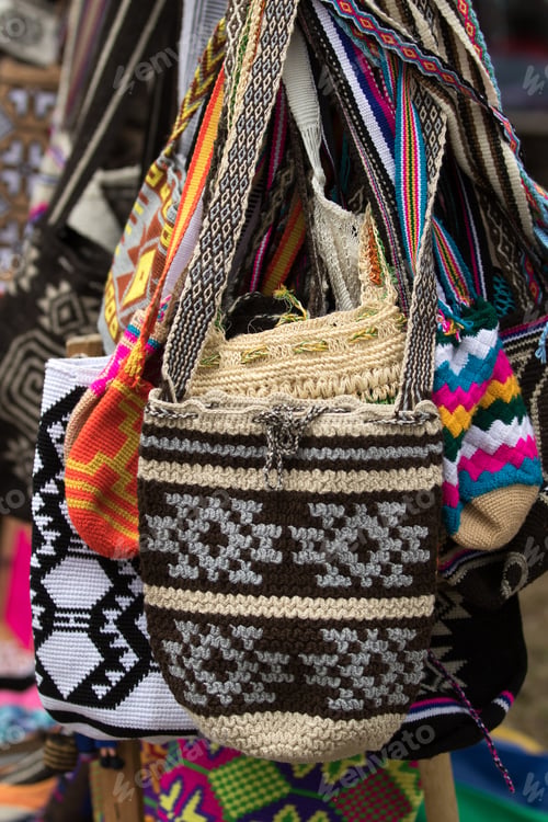 Preview: Hand Knittted Colombian Bags In Silvia