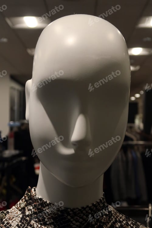 Preview: Mannequin Head In Partial Shadow.