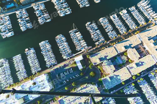 Preview: Aerial View Of The Marina Del Rey Seaside Community In Los Angeles