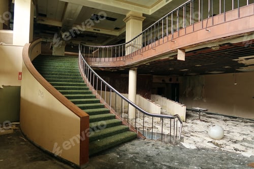 Preview: Stairs In An Abandoned And Neglected Building.