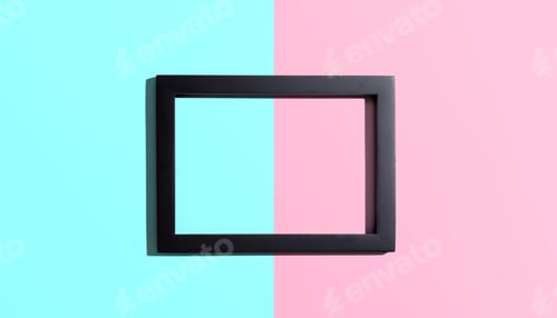 Preview: Blank Photo Frame - Overhead View Flat Lay