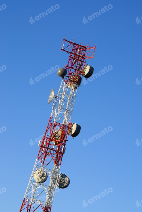 Preview: Antenna Tower Against A Blue Sky