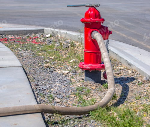Preview: Fire Hose Conncted To Hydrant