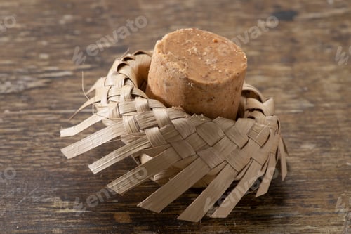 Preview: Pressed Peanut Candy In A Cylinder Shape, Inside A Miniature Hat. Typical Food At June Parties