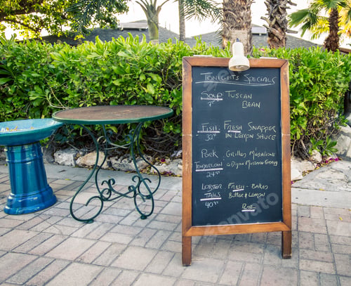 Preview: Chalkboard Menu In Caribbean