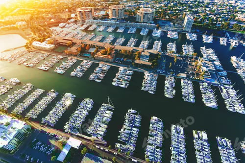 Preview: Aerial View Of The Marina Del Rey Seaside Community In La