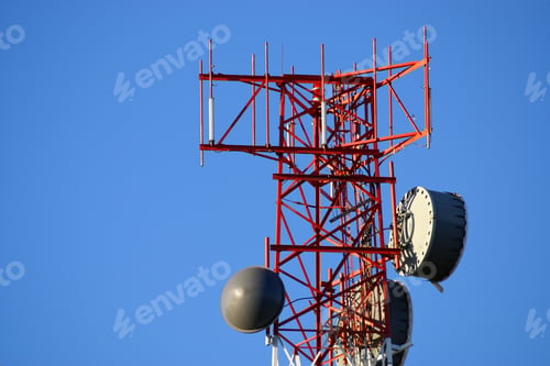 Preview: Antenna Tower Against A Blue Sky
