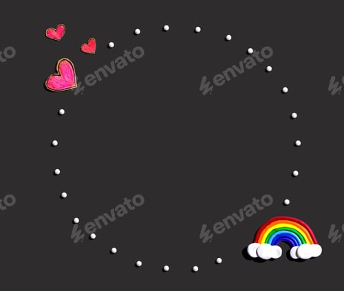 Preview: Appreciation Theme With Craft Hearts And A Rainbow