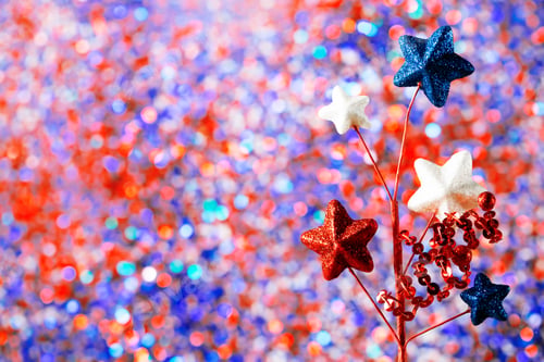 Preview: 4Th Of July American Independence Day Decorations On Sparkling Background