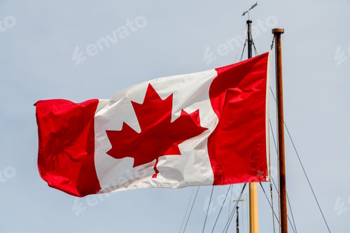 Preview: Canadian Flag On A Boat'S Mast In Halifax