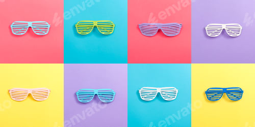 Preview: Party Theme With Celebration Accessories On Vibrant Square Titles