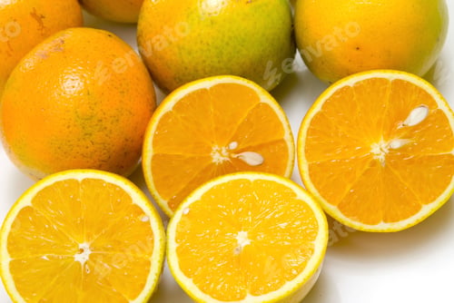 Preview: Orange Slice In A White Background