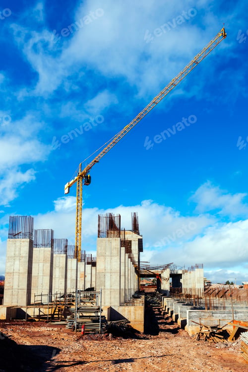 Preview: Large Construction, Bridges, Buildings, Industry Execution Of The Foundation And Concreting.