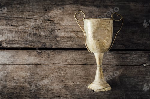 Preview: Still Life Of Old Trophies On Wooden Wall