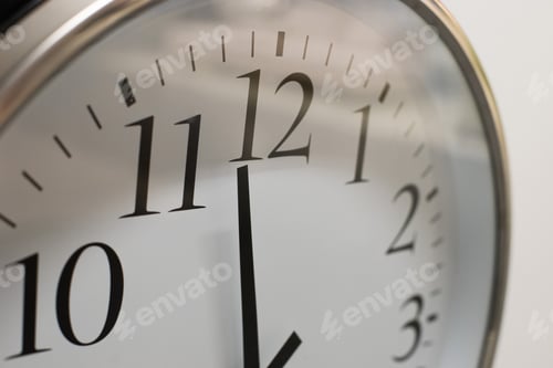 Preview: Close Up On Clock Hanging On The Wall