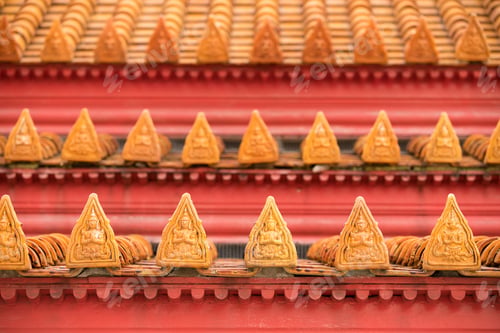 Preview: Close Up On Vintge Temple Roof From Bangkok