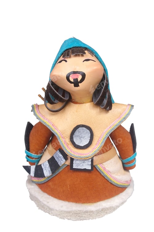 Preview: Mongolian Warrior Doll Souvenir Isolated Over White