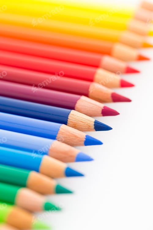 Preview: Colourful Pencils Isolated On White